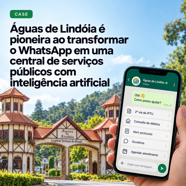 Águas de Lindóia é pioneira ao transformar o WhatsApp em uma central de serviços públicos com inteligência artificial